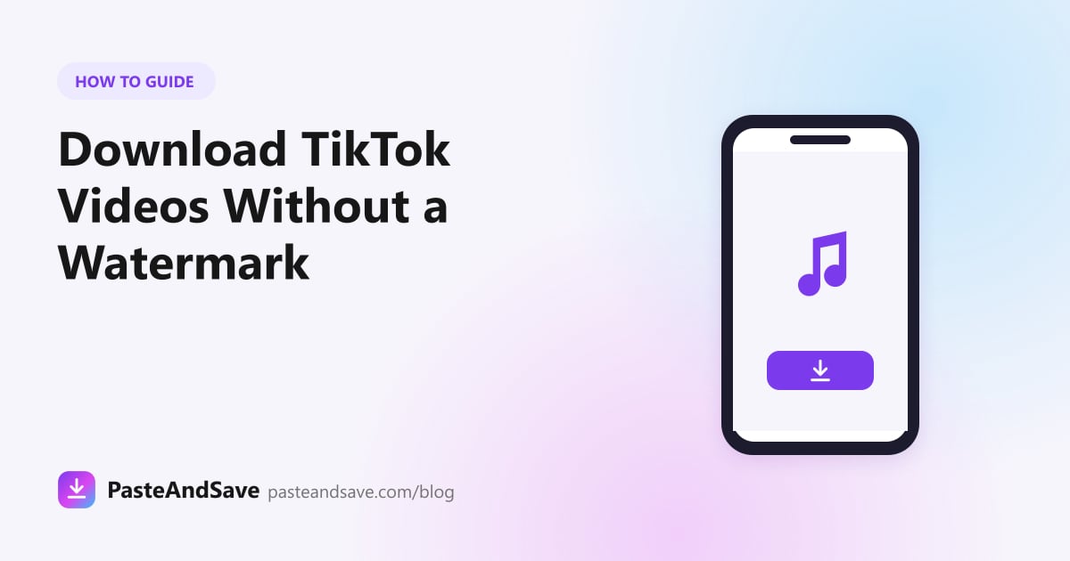 Phone showing a music note and a download button for saving TikTok videos